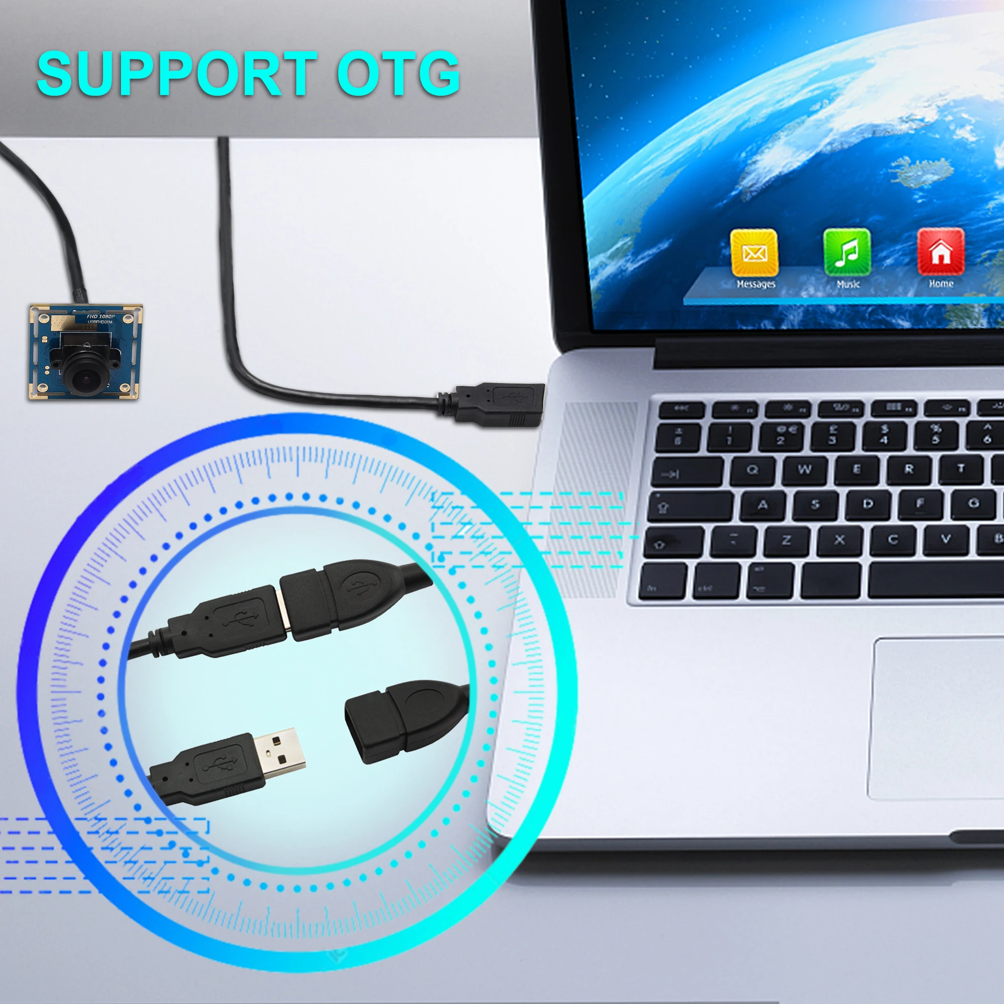 2 МП 1920x1080 Ominivison OV2710 широкоугольная usb веб-камера 180 градусов Рыбий глаз full HD 1080P