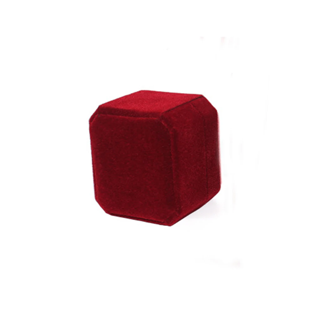 wine red Серьги Дисплей Подарочная коробка Упаковка Складная для хранения браслетов помолвка ожерелье чехол изумительный бархат держатель кольцо Ювелирная коробка - Цвет: wine red