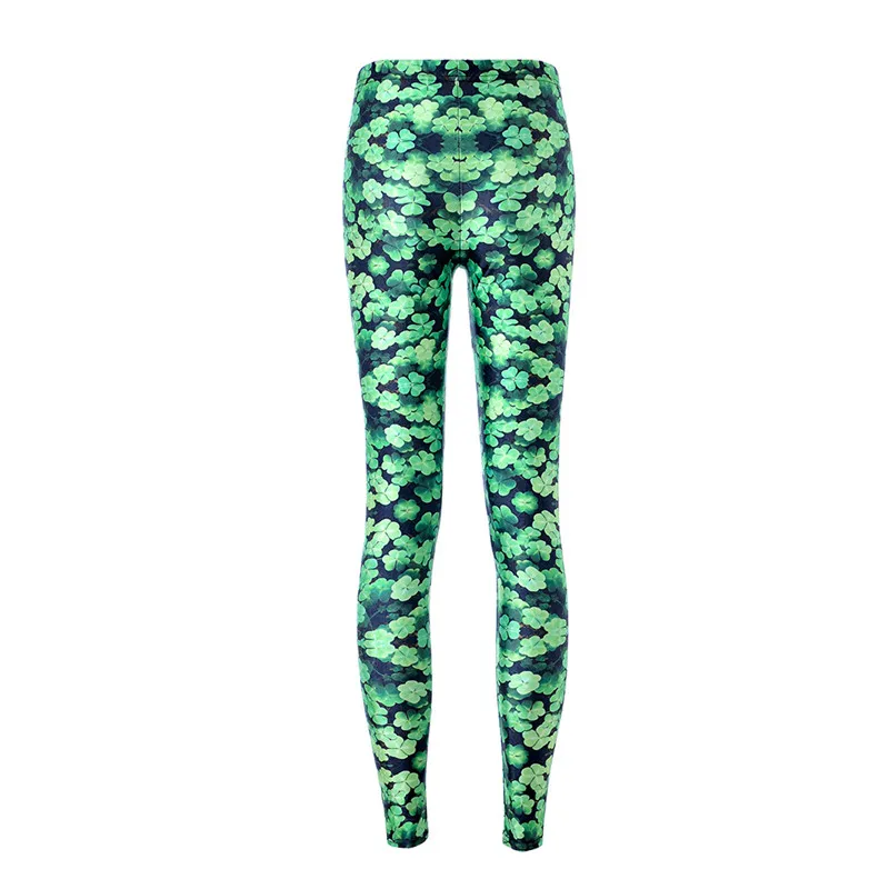 DOUBCHOW Womens Galaxy Snow Mountain Green Grass Digital Printed Leggings Pants Ankle Length Shiny Skinny Footless Plus Size | Женская