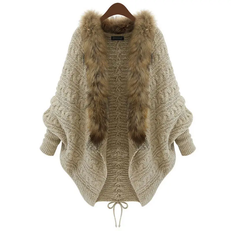 

2021 Loose Women 's Spring and Autumn Wool Collar