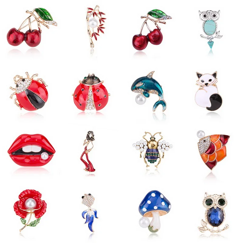 Шикарные очаровательные деликатные броши в форме капли масла стразы жемчужная