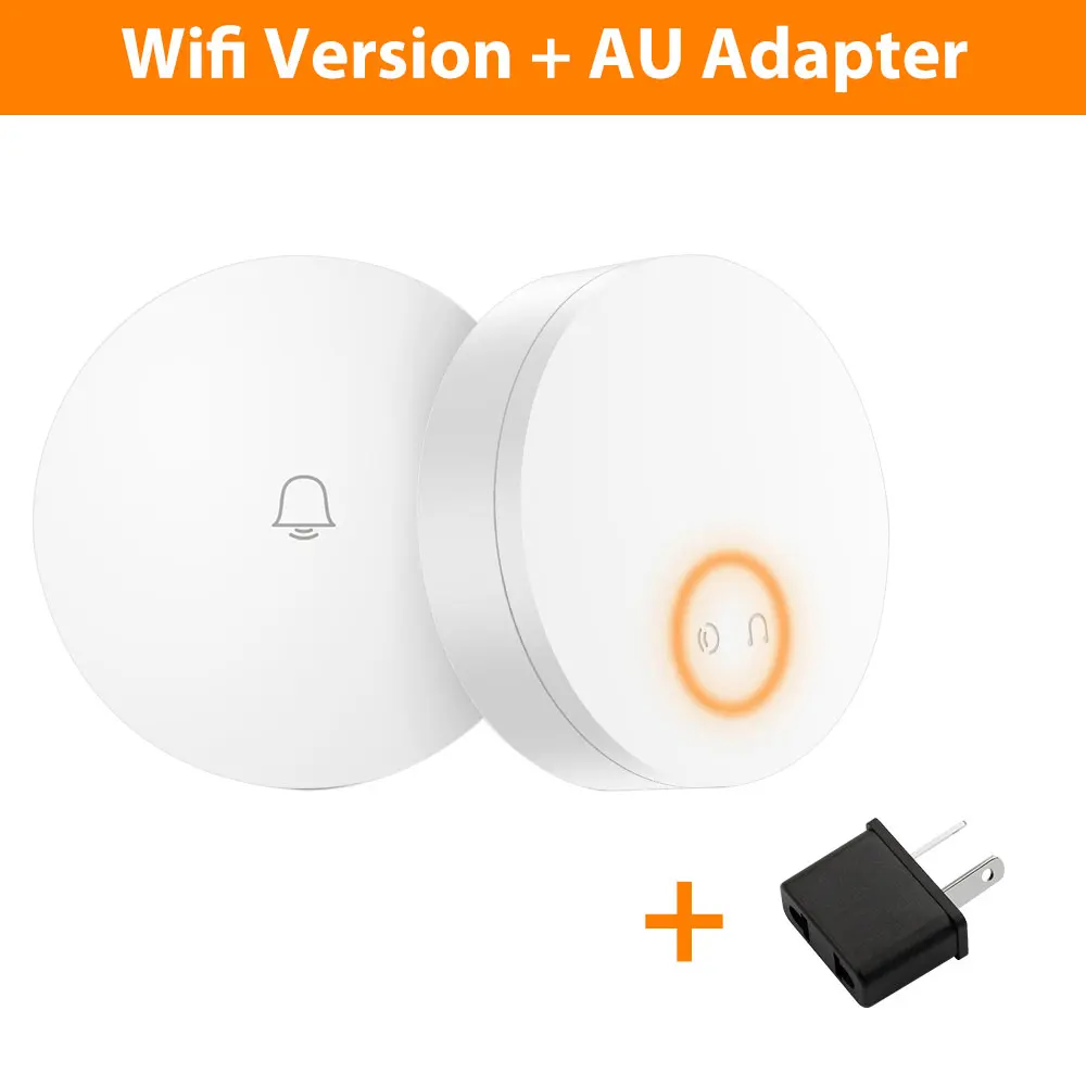 Wifi Add AU Plug Xiaomi Mijia Linptech wifi самогенерирующий беспроводной дверной звонок работает с AC 110-240 в приложение Mijia Функция Смарт-управления памятью - Цвет: Wifi Add AU Plug