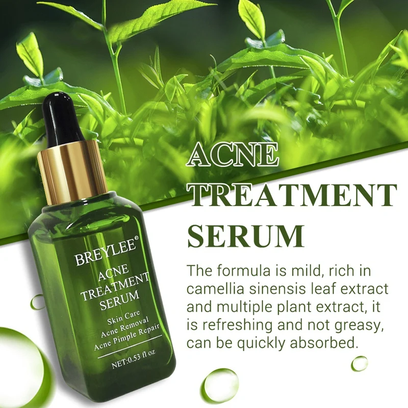 BREYLEE Acne Treatment Serum Facial Essence Anti Scar Removal Cream Face Skin Care Whitening Repair Pimple Remover For | Красота и