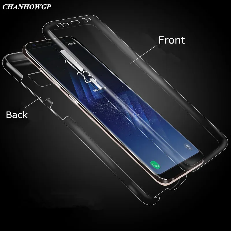 Двойной силиконовый чехол CHANHOW для Samsung Galaxy S5 S6 S7 Edge S8 S9 Plus A3 A5 J1 J3 J5 J7 Neo 2017 2016 Grand Prime