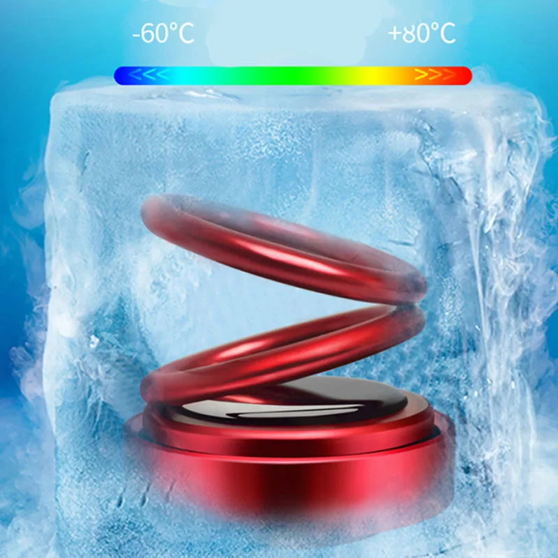 Автомобильный солнечный поворотный двойной кольцевой аромат креативный долговечный дисплей для путешествий.