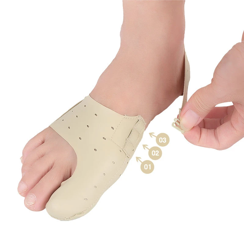 

1piece Ultra-Thin Refreshing Breathable Big Toe Leather Correction Belt Pedicure Foot Strap Hallux Valgus Corrector Pads