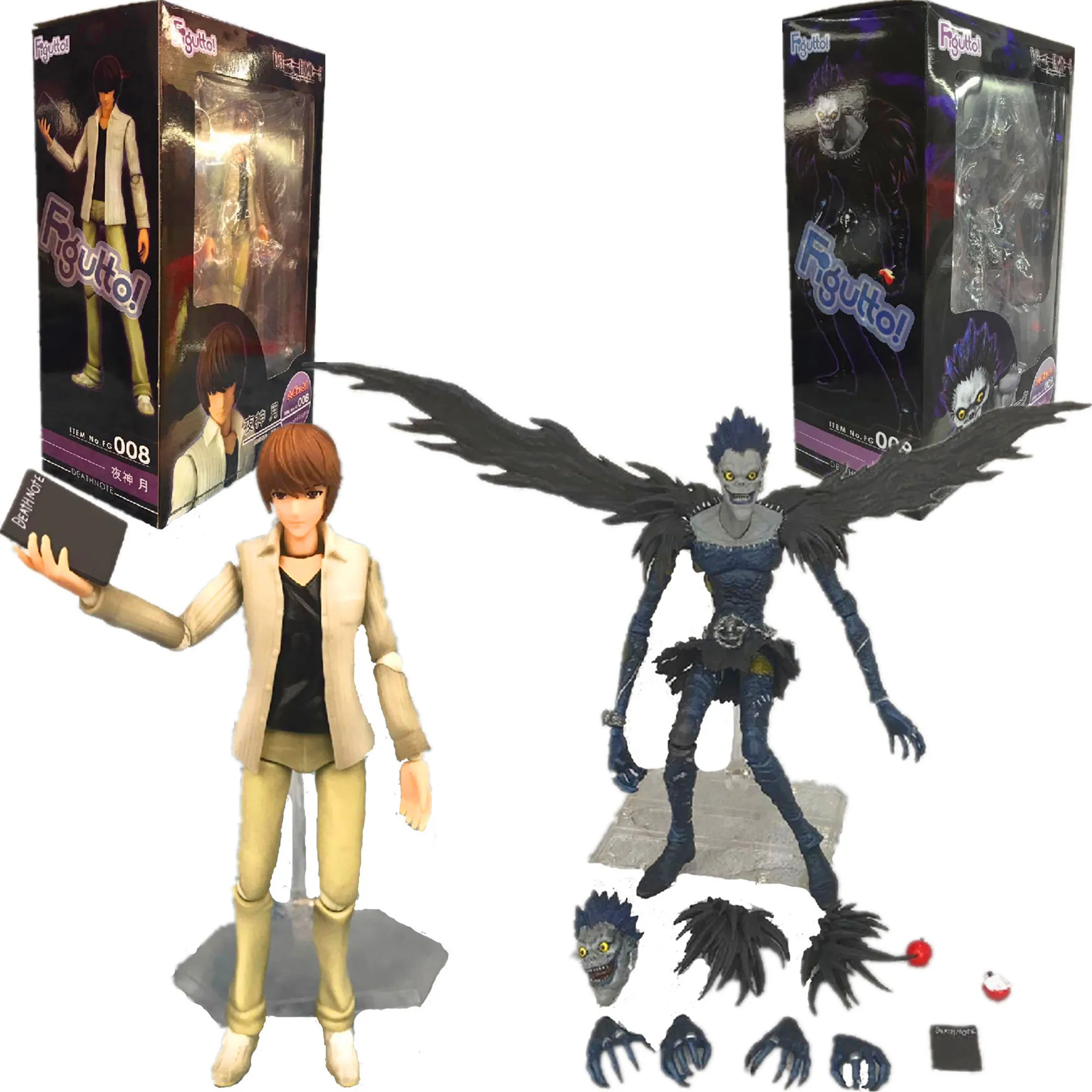 Figma смерти Note фигурки игрушки 008 # YAGAMI светильник 009 LYUK модель аниме Декор подарки