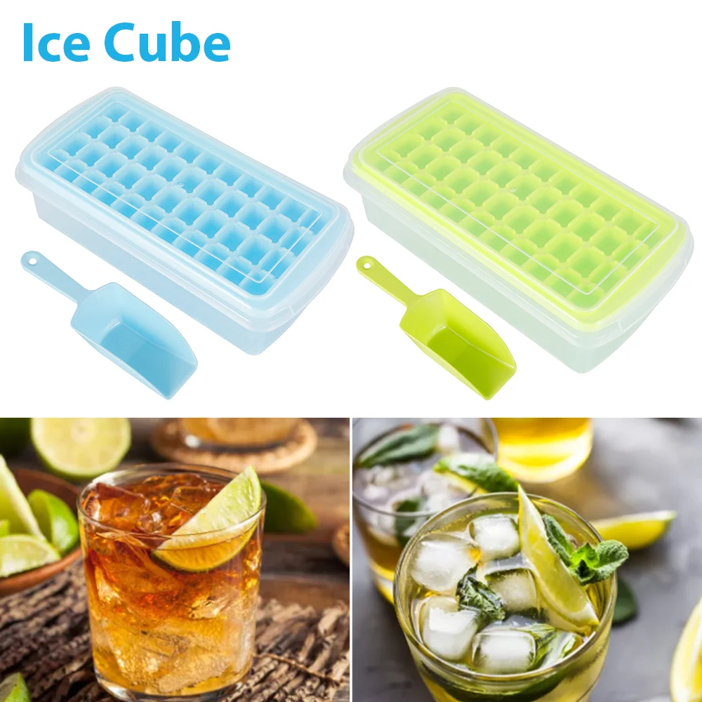 

44 Silicone Ice Cube Tray with Lid Ice Cube Mold Food Grade Silicone Bar Cocktail Drink Chocolate Whiskey Ice Cream Maker Party