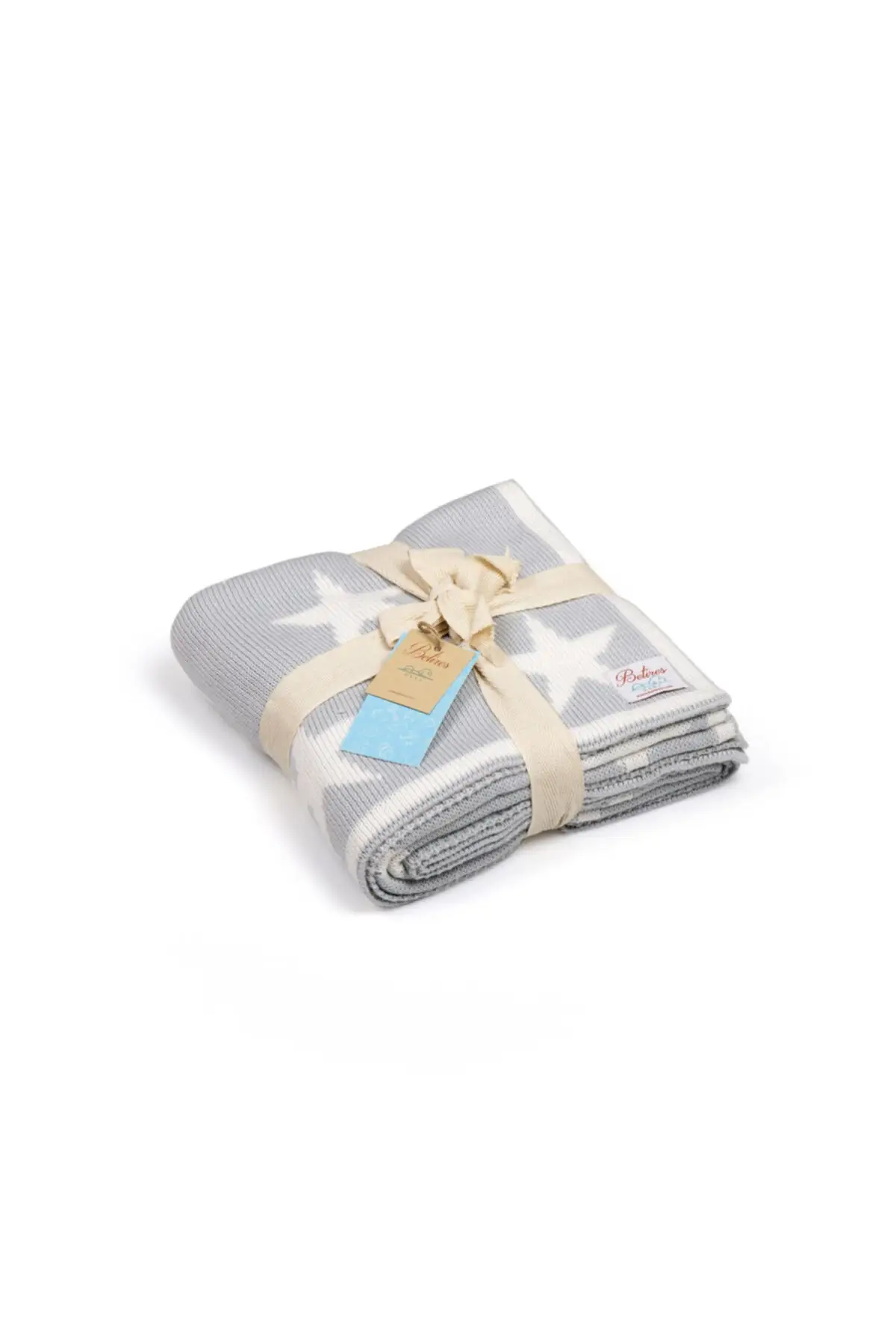 Unisex Blue Knit Baby blanket 90x90 cm Cotton Baby & Kids Blanket Home Textile Textile & Furniture