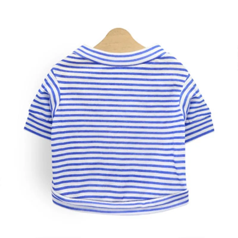 Летняя одежда для собак полосатая футболка домашних животных маленьких средних