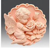 qiqipp angle angel and rose soap mouldhandmade soap mouldsilicone mouldsoap mould as208