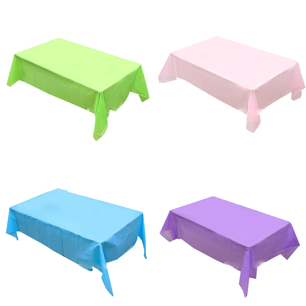 

5pcs/lot Wholesale Blue/Pink/Black/Red/Purple/Green/Silver Solid Decorate Tablecloth Kids Favors Party Table Cover Birthday Maps