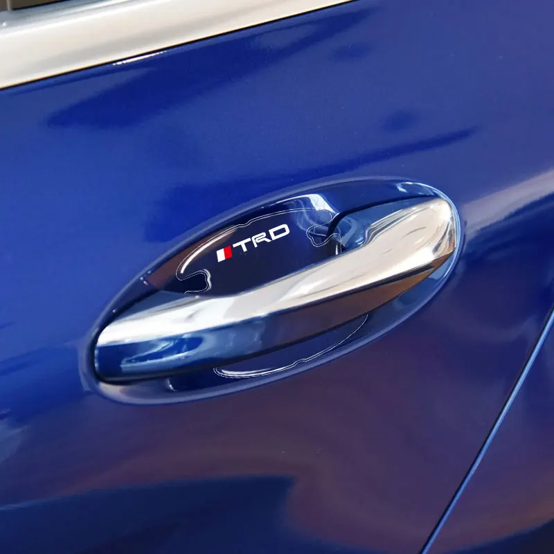 4 шт. силиконовые наклейки для дверей автомобиля Toyota TRD Avensis Auris Hilux Corolla Camry RAV4 |