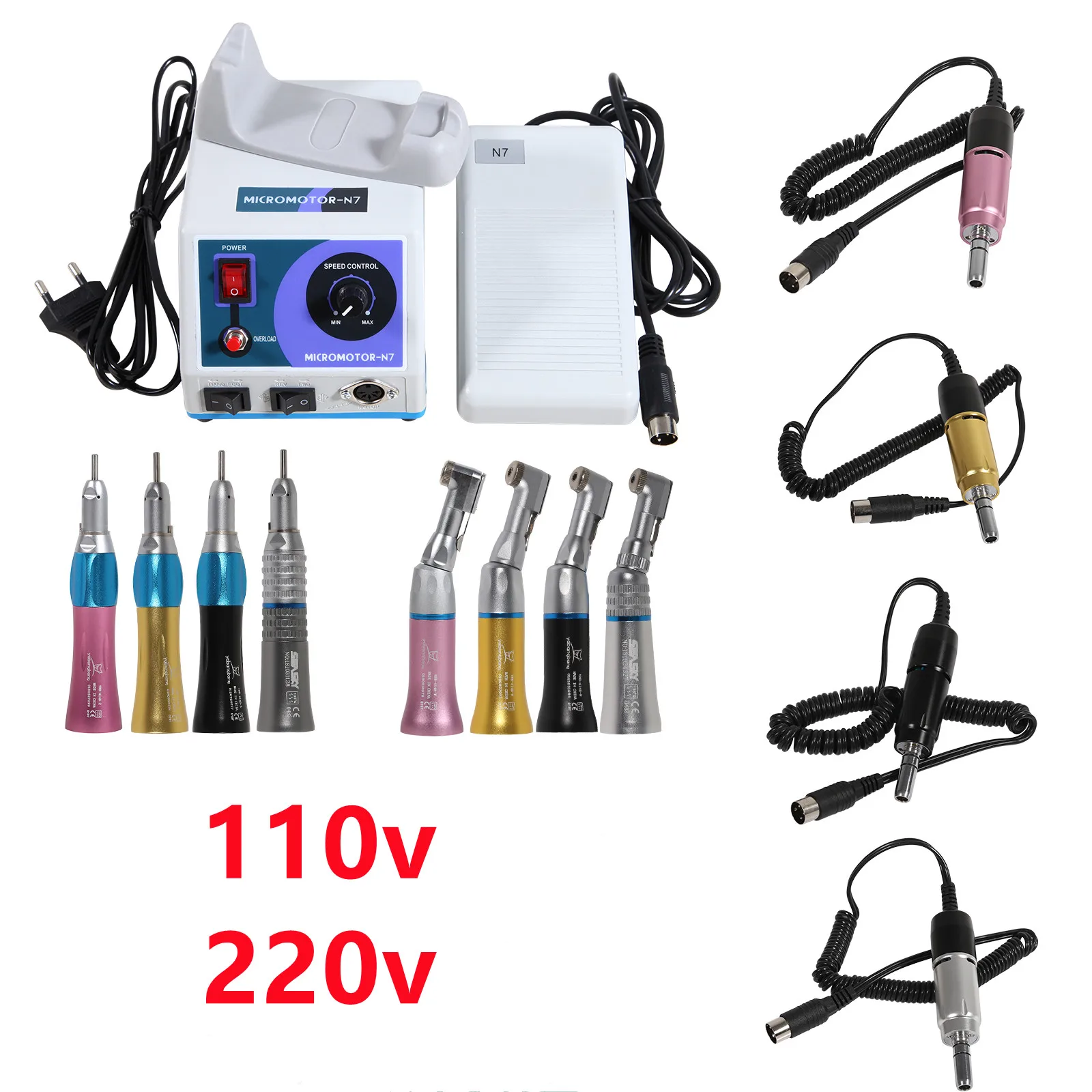 

Электродвигатель для микромотора, угловой, 110 В/220 В, Marathon, 35K об/мин, шлифовка наконечникка для бормашины наборов стоматологических инструме...