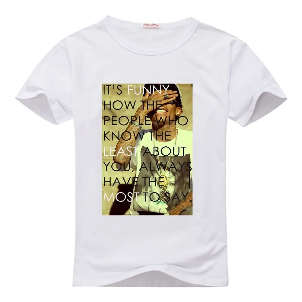 

Kelped Wiz Khalifa Crew Neck T-shirt, Custom Wiz Khalifa T Shirt Short Sleeves New Fashion T-Shirt Men Clothing Top Tee
