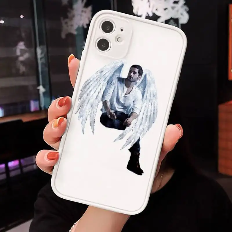 

TV Degenerate angel Lucifer Phone Case For iPhone 12 11 Mini Pro XR XS Max 7 8 Plus X Matte transparent White Back Cover
