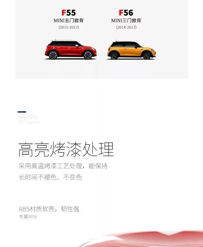 Фирменная Новинка ABS Пластик с защитой от ультрафиолетового излучения, стиль mini Ray белый красные, синие оранжевые крышка топливного бака для mini cooper F55 F56 F57(1 шт./компл