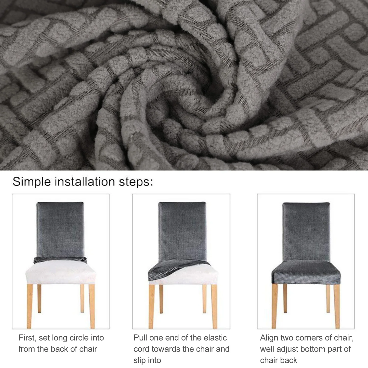 Бархатный жаккардовый Чехол для стула эластичный чехол стульев 1/2/4/6 шт.|Чехлы на
