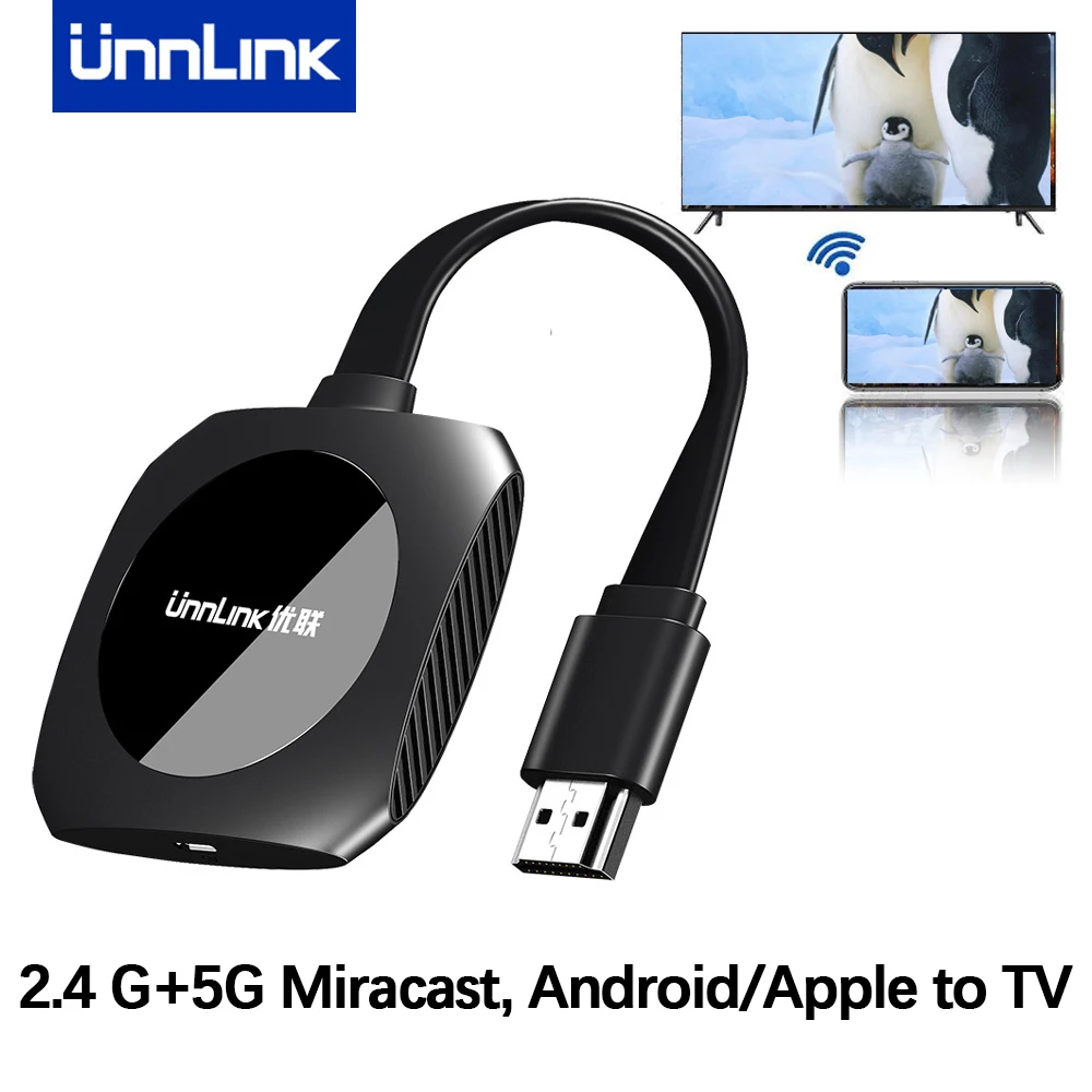 Unnlink ТВ-Стик HDMI-совместимый беспроводной ключ-дисплей 4K Miracast DLNA Airplay Зеркальное