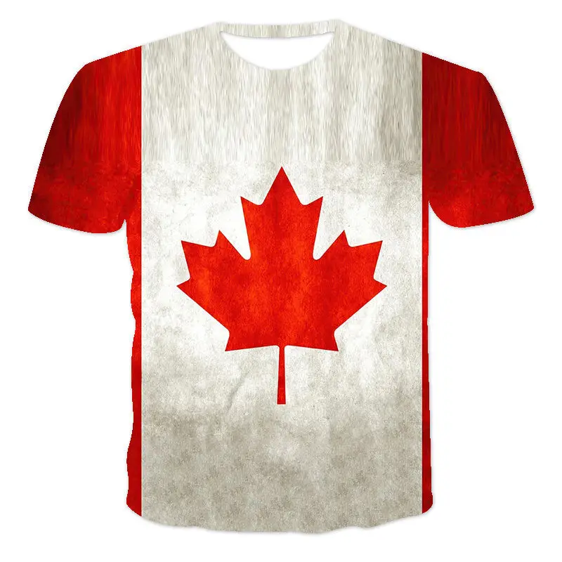 

2021 New Summer T-Shirt Unisex Short-Sleeved 3D Printing T-Shirt Multi-National Flag Crew Neck Pullover XXS-6XL