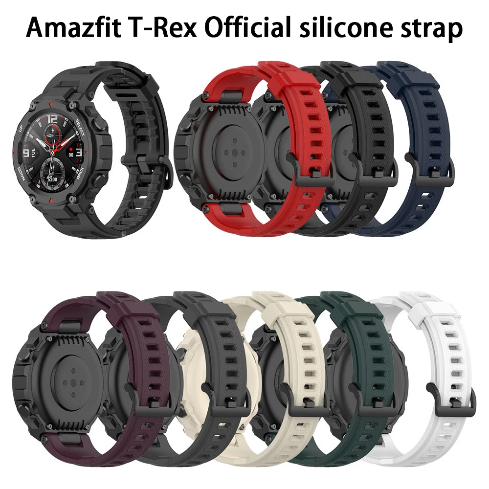 Ремешок для часов Amazfit T Rex 8 цветов официальный силиконовый ремешок Huami A1918 Tyrannosaurus