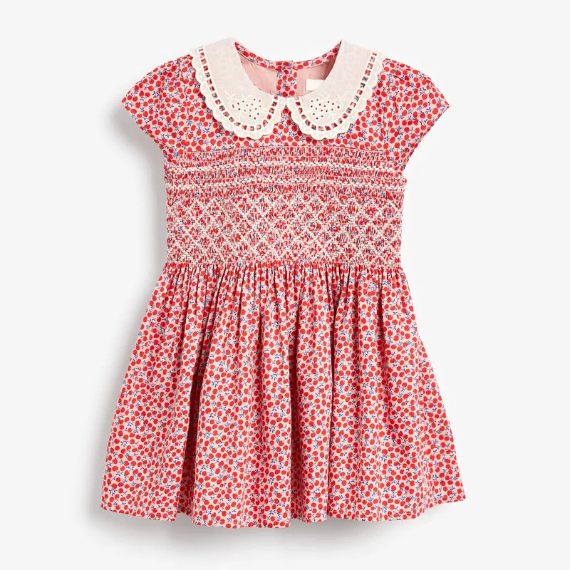 Little maven Summer Dress Baby Girls Cotton Floral Casual Clothes Soft and Comfort for Toddler Infant Kids 2 to 7 years | Детская одежда