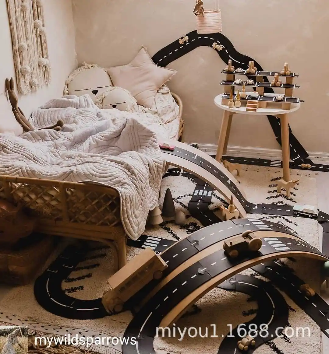 INS пластиковый креативный поезд трек Железнодорожный дорожный журнал сделай сам