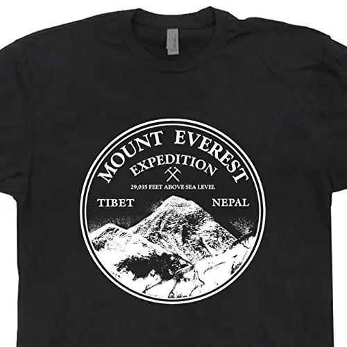 Мужская футболка с надписью Mount Everest Винтажная для экспедиций Горным альпинизмом