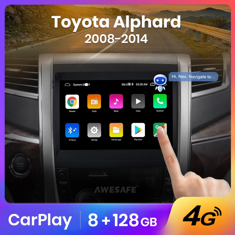 Автомагнитола AWESAFE PX9 для Toyota Alphard H20 2008-2014 мультимедийный проигрыватель на Android