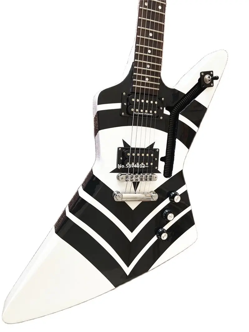 

High quality limited edition signature Jason Hook M-4 Sherman Explorer Alpine White electric guitar free of shipping