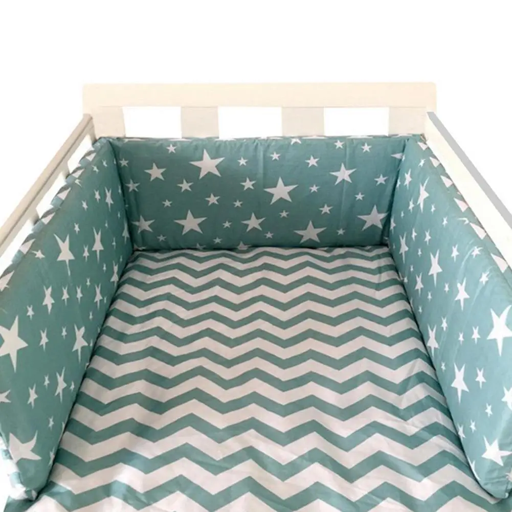 

Nordic Stars Design Baby Bed Thicken Bumpers One-piece Crib Around Cushion Cot Protector Pillows Newborns Room Decor