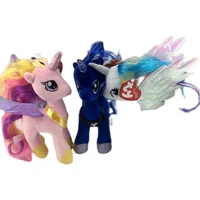 ty beanie boos shiny girl christmas gift my little pony moon princess plush doll cartoon anime character souvenir childrens toy