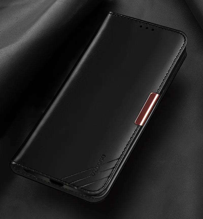 DZGOGO настоящая натуральная коровья кожа чехол для iPhone 11 Pro Max Кошелёк на магните Чехол-книжка