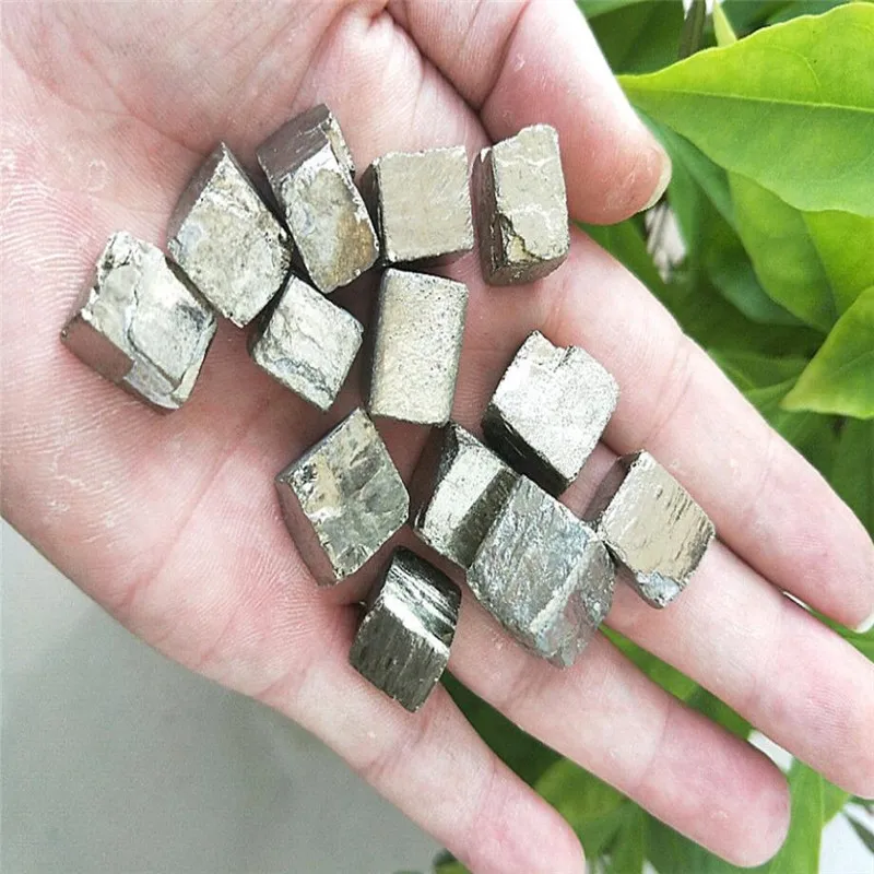 

Raw yellow iron ore - goldenite, protective stone, pyrite crystal clusters