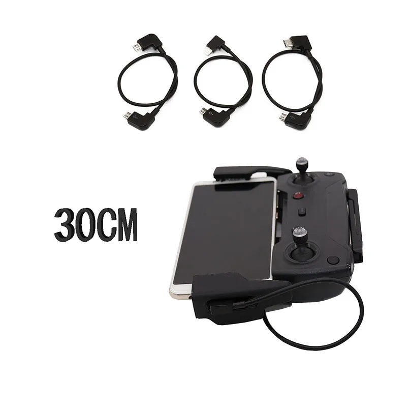 Otg Micro usb кабель 30 см для DJI Mavic Pro Mini Spark Air Mavic 2 Дрон контроллер соединительный кабель Micro-USB IOS type-C адаптер