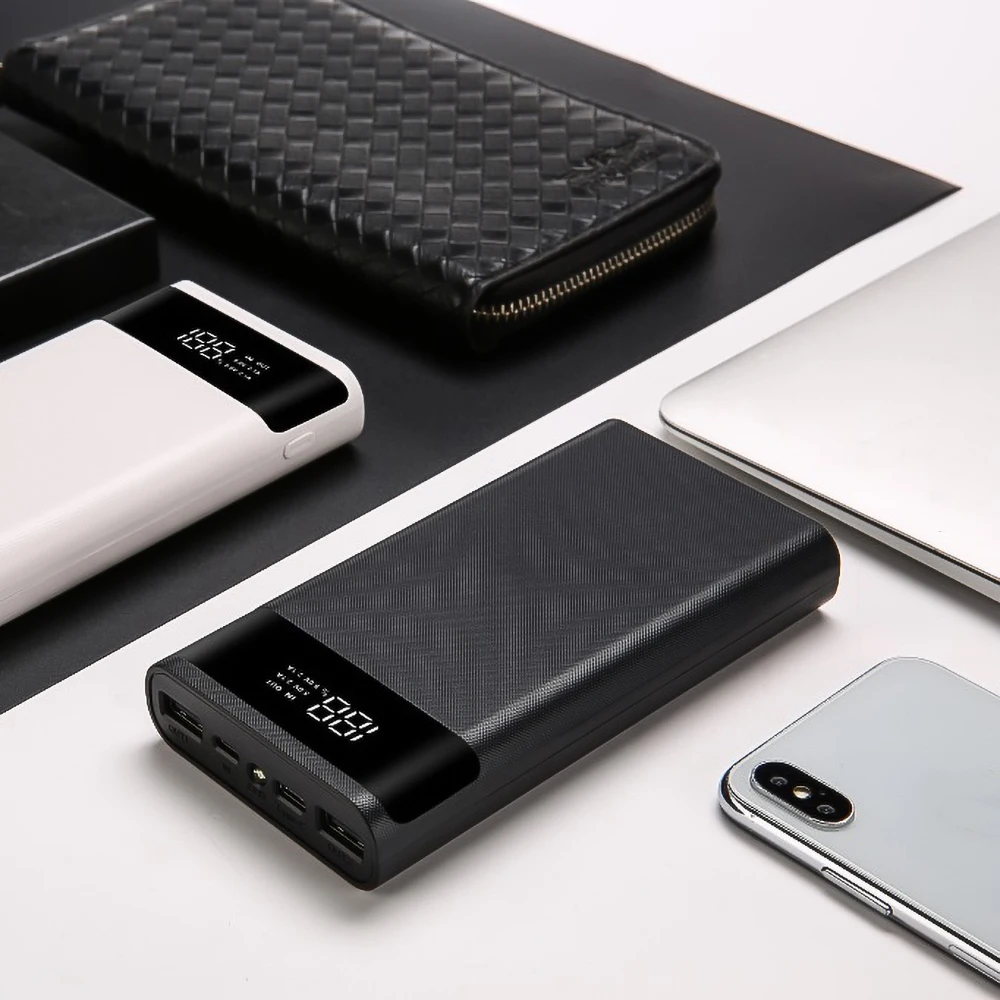 Двойной USB Micro Тип C Мощность внешнего аккумулятора 5В сделай сам 6*18650 чехол
