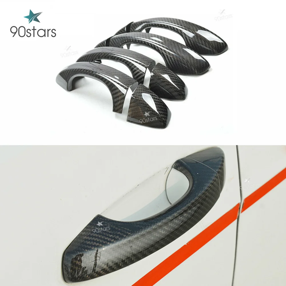 Наклейка на автомобильную ручку из сухого углеродного волокна для Volkswagen VW Golf Mk 6 7