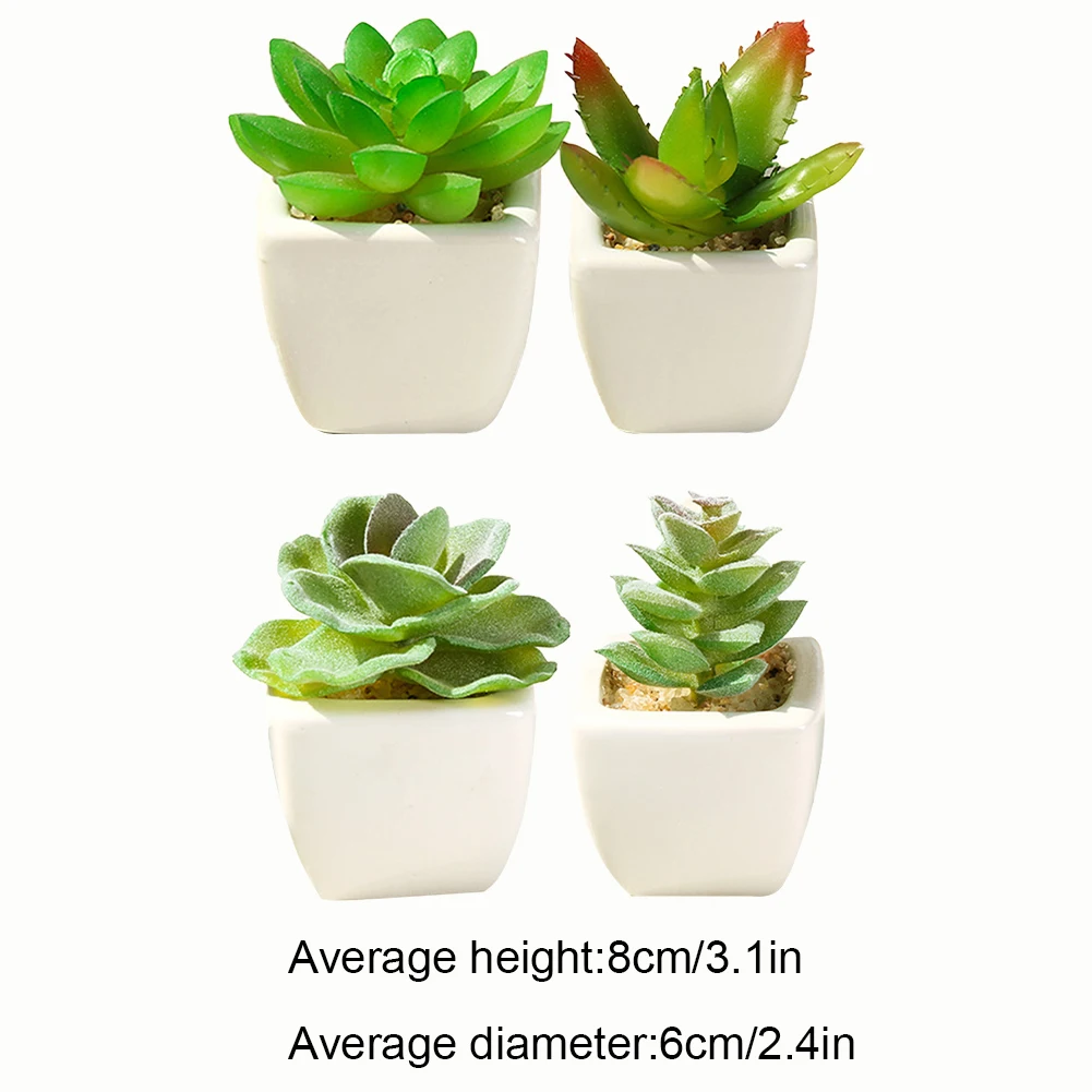 

Mini Vivid Cactus Succulent Home Garden Decoration Artificial Bonsai Plant With Vase For Office Table Decor Indoor Fake Plants