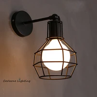 retro wall lamp vintage industrial iron art wall light bedside lamp living room wall sconce led e27 indoor wall light fixture