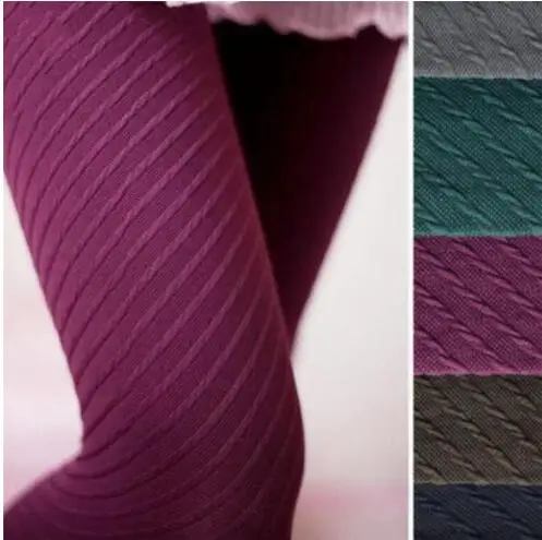 M w016 Red wine VISNXGI женские новые весенние колготки полосатые колготки 120D толстые теплые бархатные не прозрачные колготки высокие эластичные сексуальные чулки - Цвет: M w016 Red wine