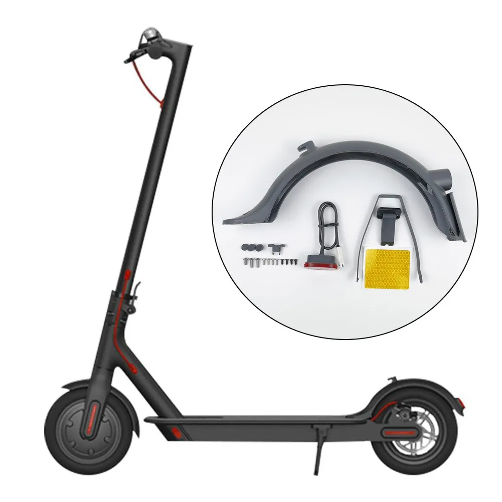 

Fender Mudguard Rear Bracket Reflective Taillight Kit For XiaoMi Pro2 Scooter License Plate Holder Fixing Clip Reflective Stick