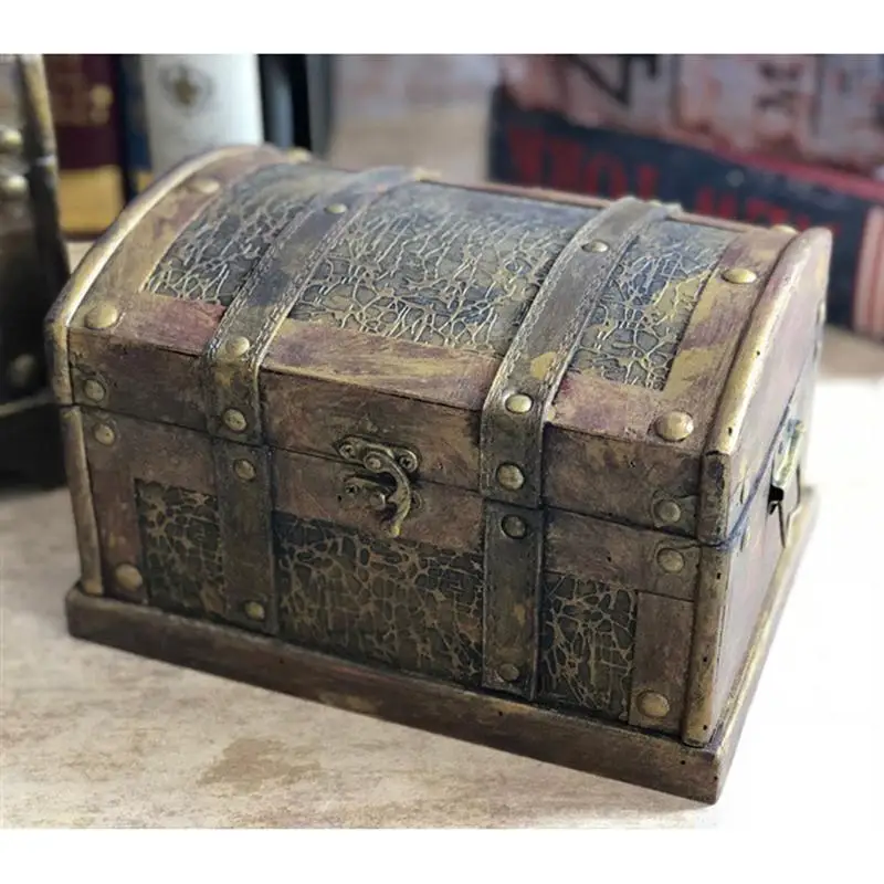 Деревянный РАТ в стиле ретро сундук с сокровищами коробка для хранения