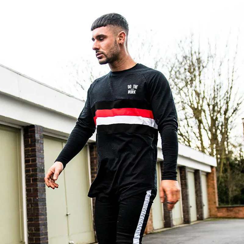 

Мужские рубашки мужские свитера, пуловеры с длинным рукавом, футболка с принтом букв рубашка с длинными рукавами с круглым вырезом Топы зау...