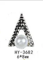 HY-3682 10pcs 10 шт./лот, древний сплав, дизайн ногтей, 3d, плоская задняя сторона, цветные бриллианты, жемчужные ювелирные изделия, стразы, украшения для ногтей - Цвет: HY-3682 10pcs