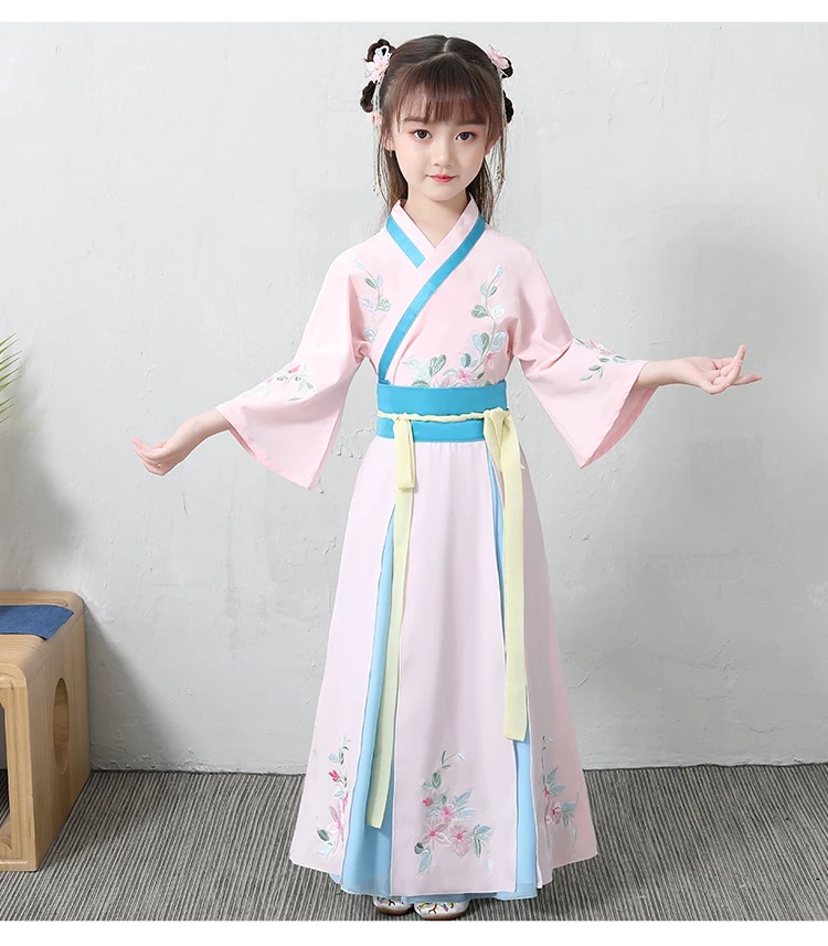 Костюм ханьфу для девочек Детский костюм Тан в китайском стиле феи Новинка осени