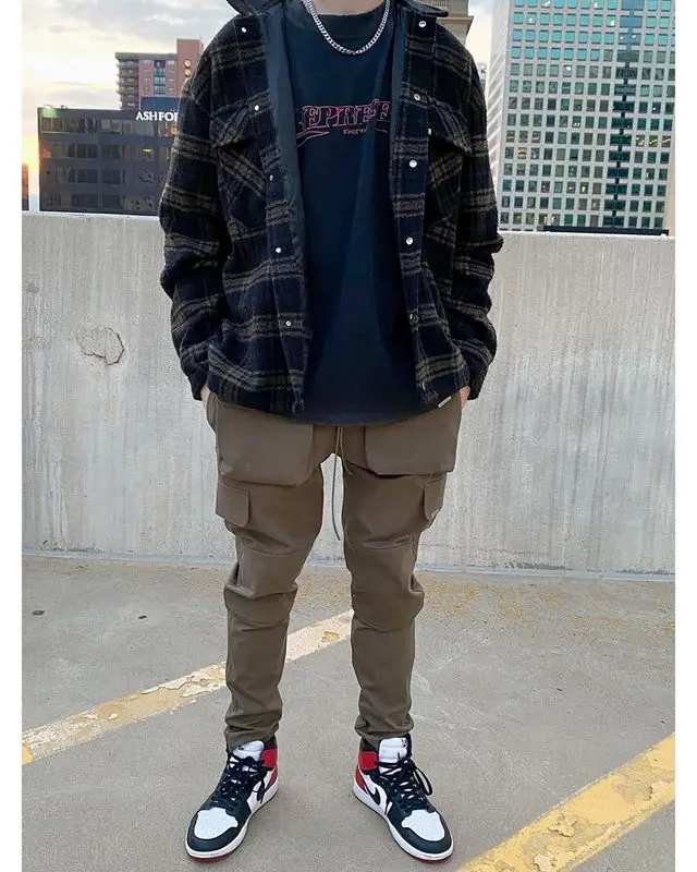 

Represent 2021 Tartan Wool Overshirt Jacket Hiphop Oversize High Street Jacket Men Women Couple Vintage Jacket
