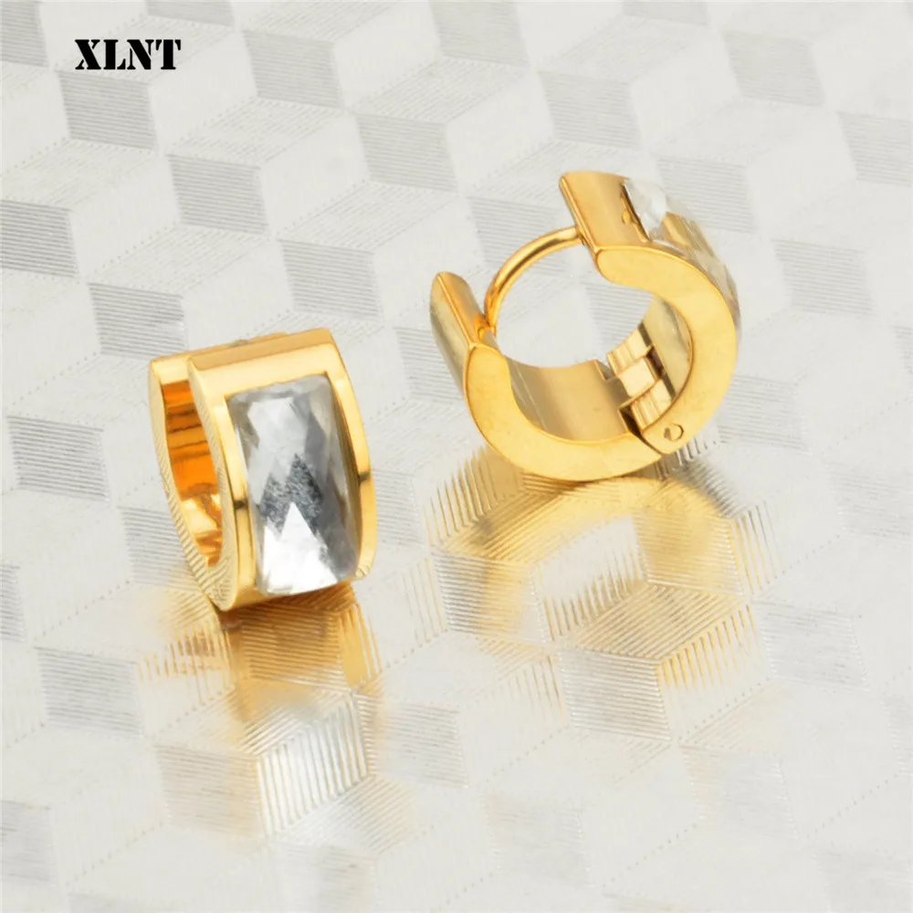 XLNT простой дизайн золотой обруч серьги Новое поступление Высокое качество