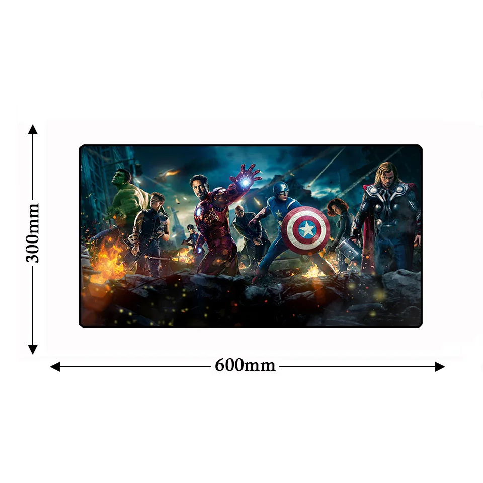 Большой игровой коврик для мыши Infinity War Anime Marvel Avengerse Противоскользящий