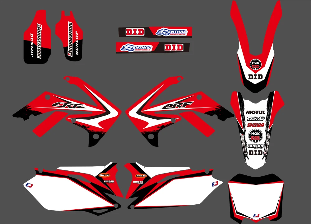 Мотоциклетные графические Наклейки для Honda CRF450R CRF450 2009 2012 CRF250 CRF250R 2010 2013 CRF 250 250R 450
