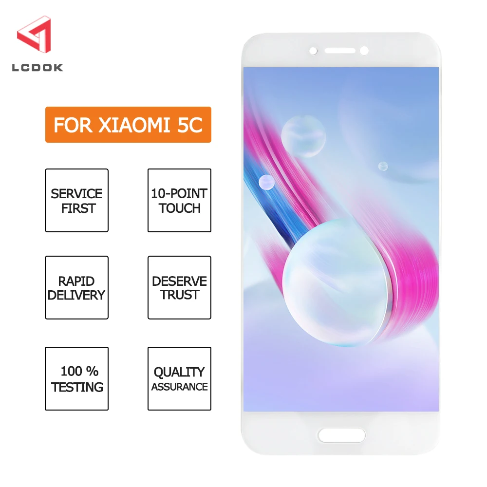100% протестированный дисплей для Xiaomi Mi 5C ЖК кодирующий преобразователь